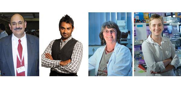 L-R.Wits Health Sciences Profs. Charles Feldman, Bavesh Kana, Maureen Coetzee, and Penny Moore won SAMRC Research Merit Awards on 30 August 2018